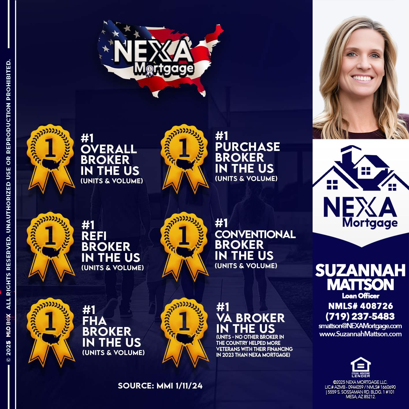 #1 - Suzannah Mattson -Brokering Loan Officer