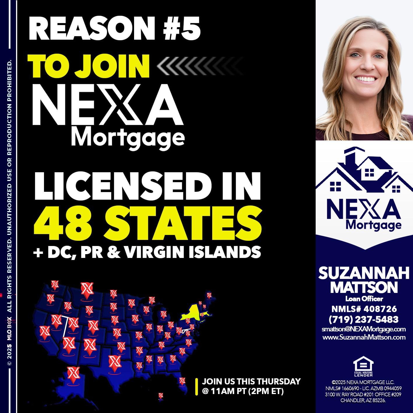 REASON 5 - Suzannah Mattson -Brokering Loan Officer