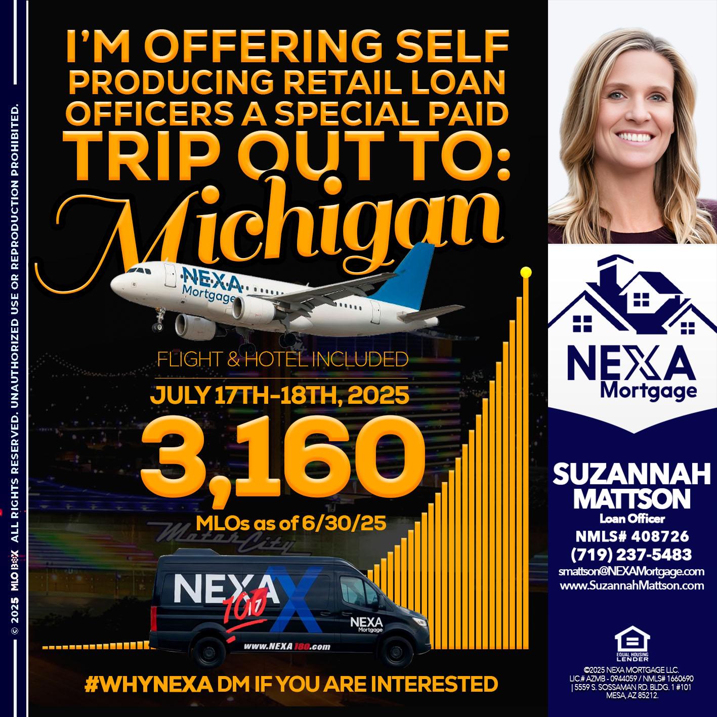MICHIGAN TRIP - Suzannah Mattson -Brokering Loan Officer
