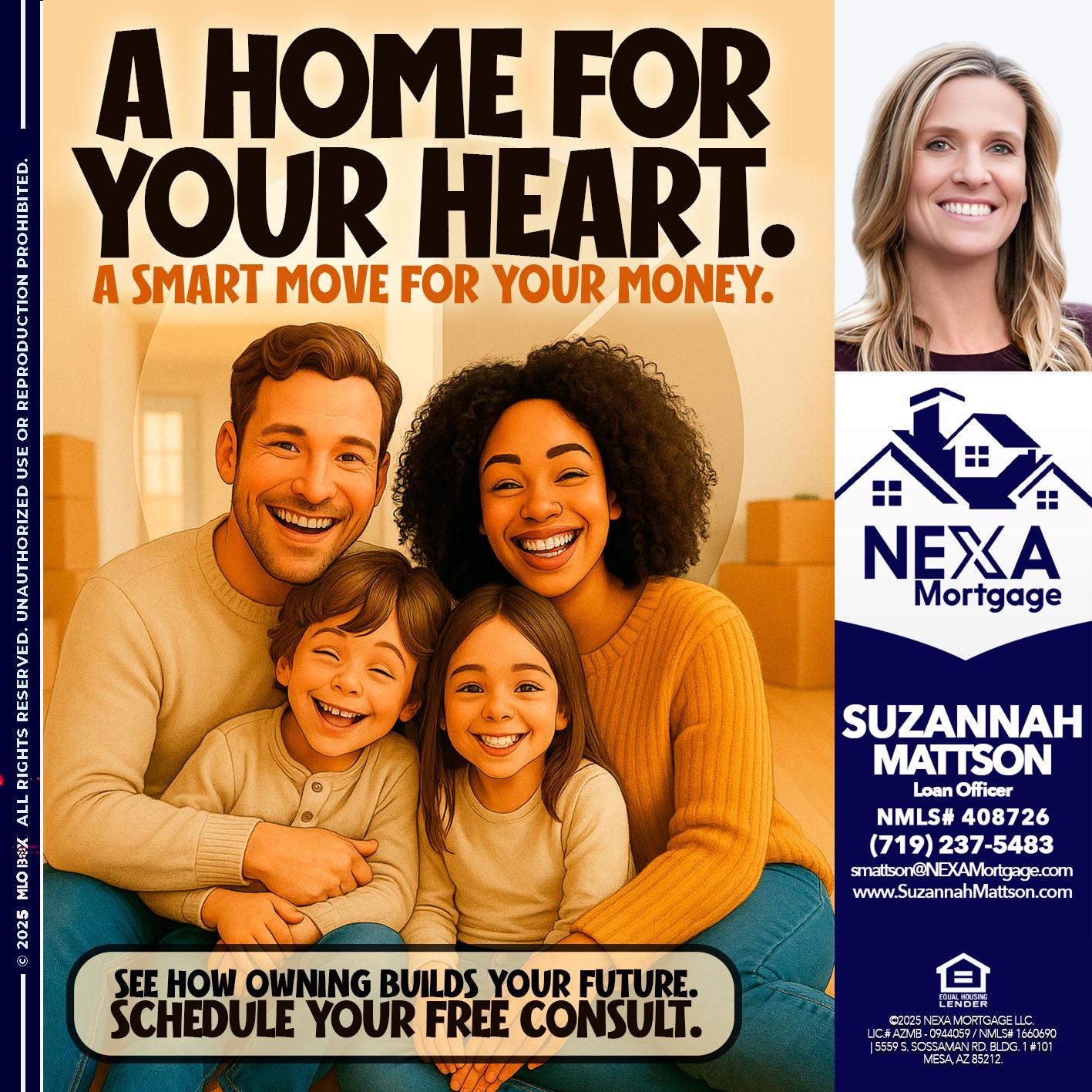 A HOME FOR - Suzannah Mattson -Brokering Loan Officer