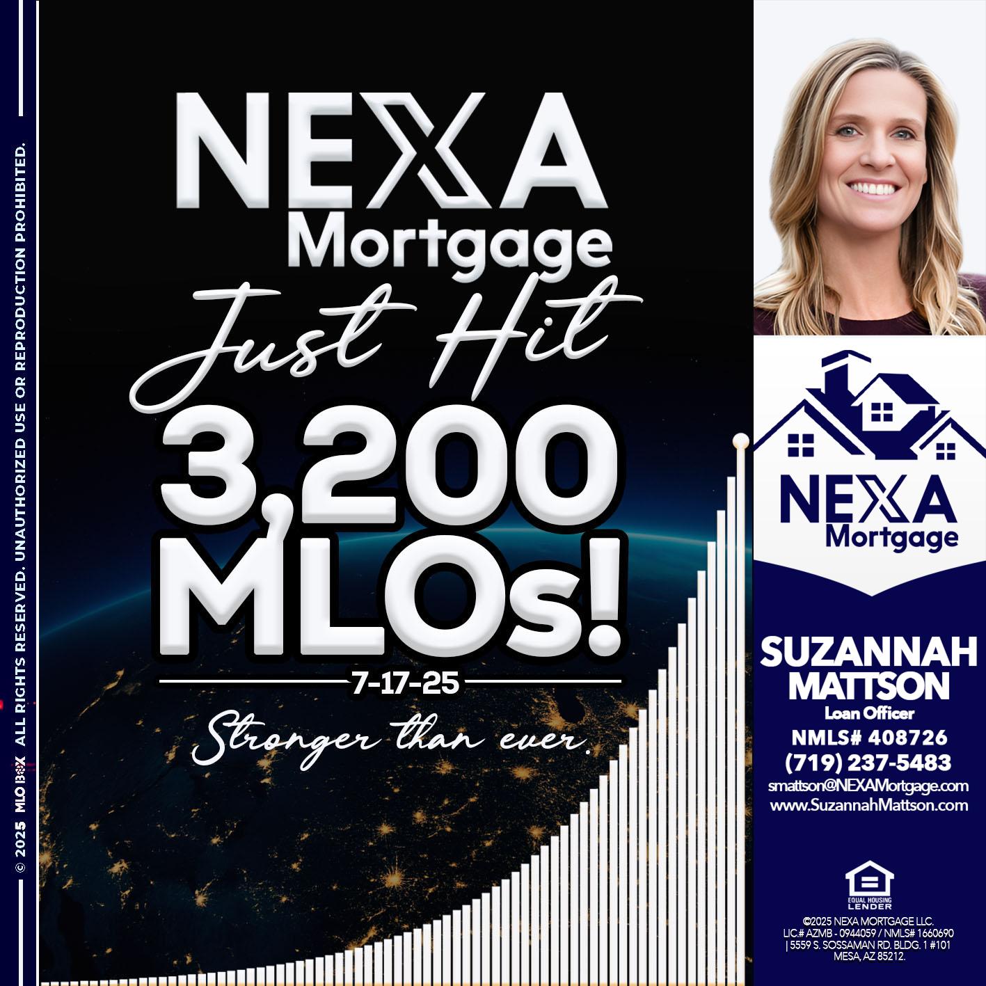 3200 MLOs - Suzannah Mattson -Brokering Loan Officer