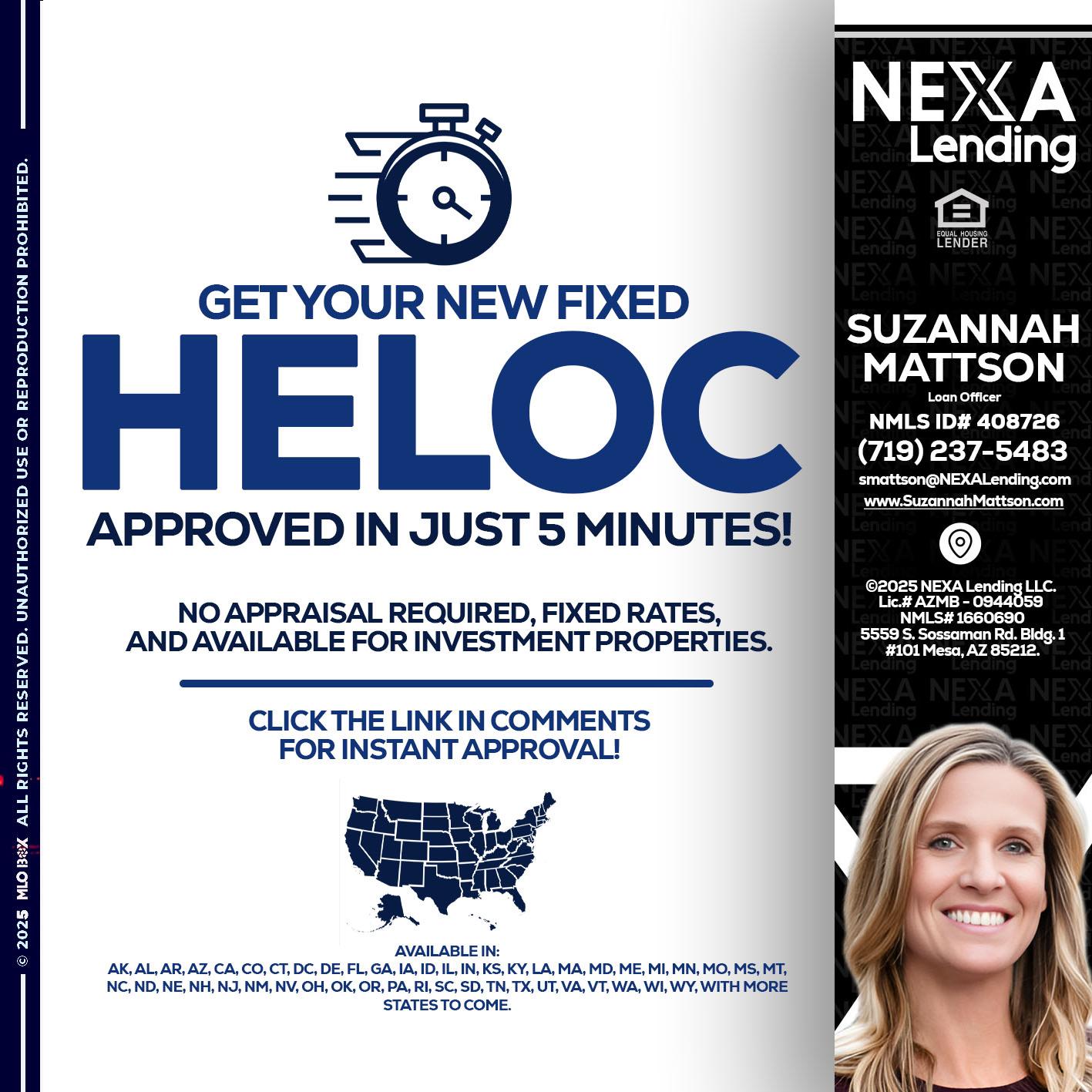 HELOC - Suzannah Mattson -Brokering Loan Officer