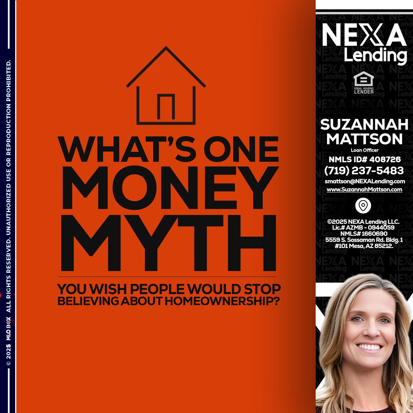 WHATS ONE - Suzannah Mattson -Brokering Loan Officer