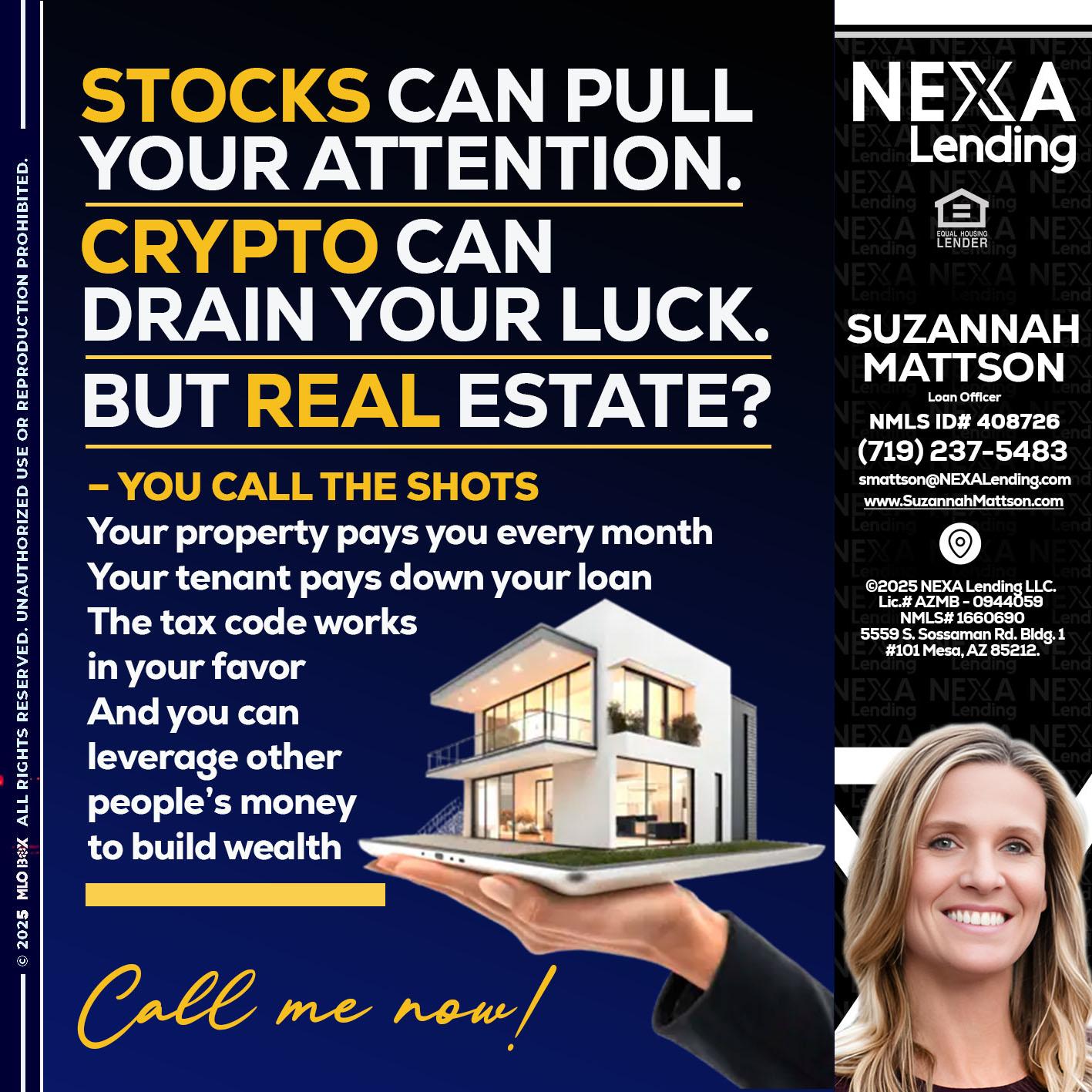 STOCK YOUR - Suzannah Mattson -Brokering Loan Officer