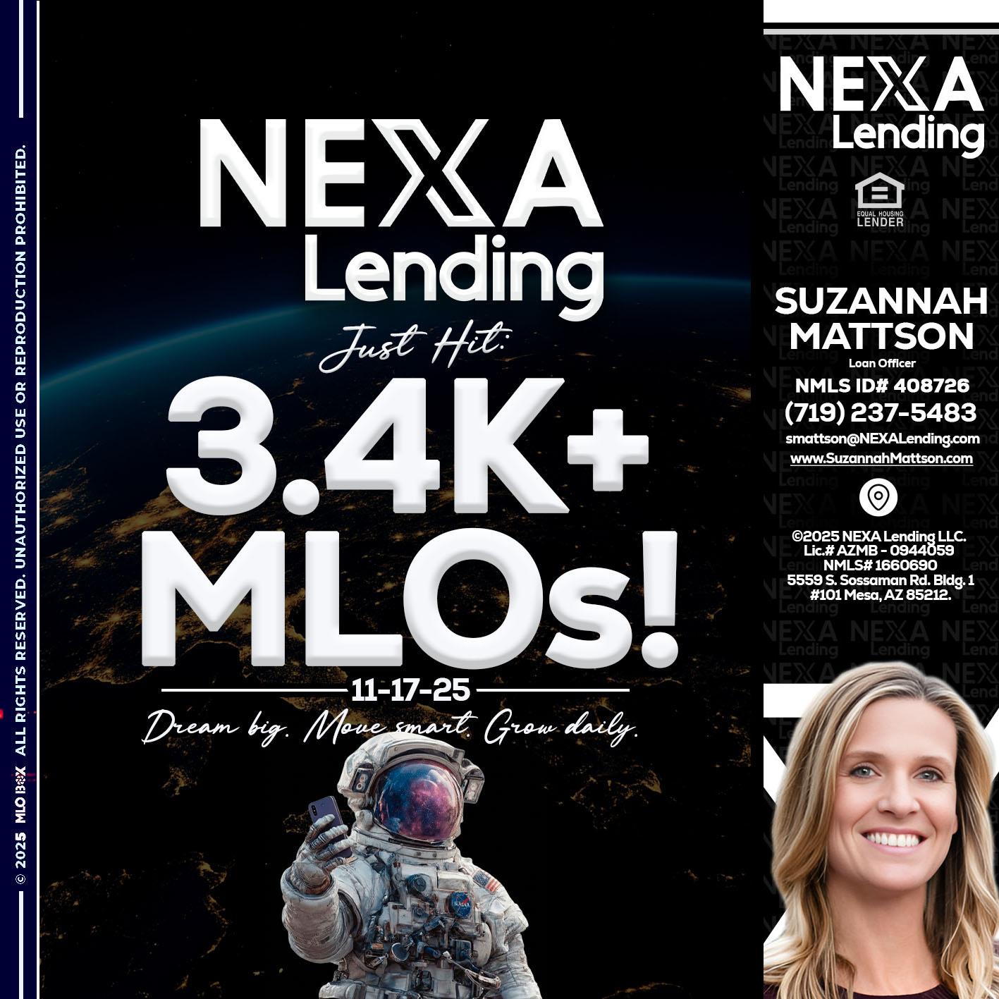 3.4K MLOs - Suzannah Mattson -Brokering Loan Officer