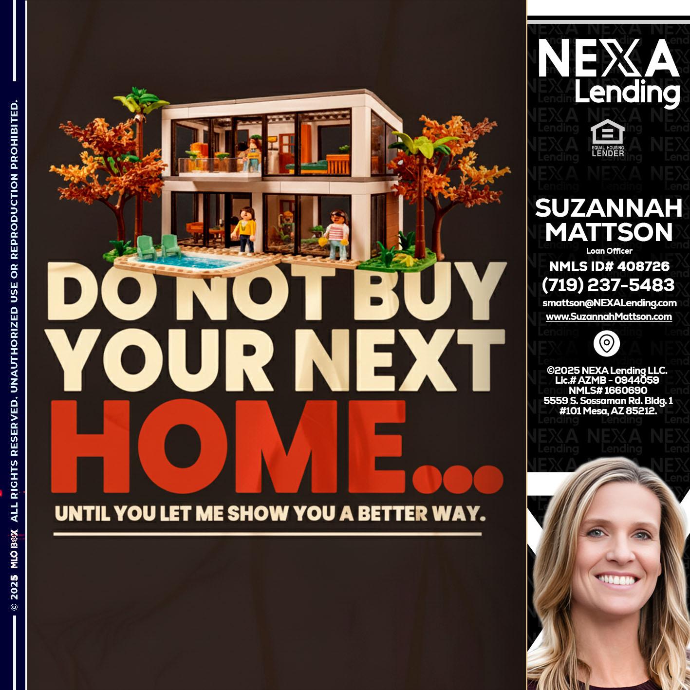 DO NOT BUY - Suzannah Mattson -Brokering Loan Officer