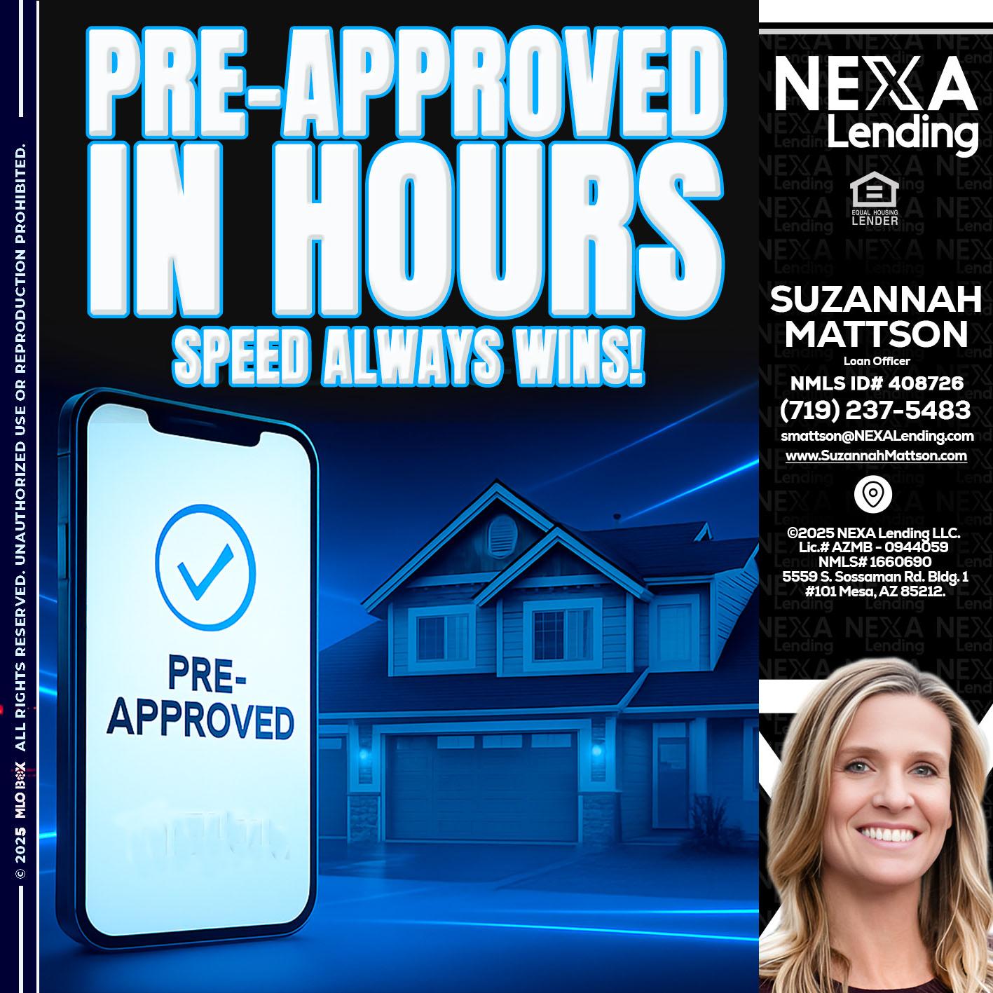 PRE - Suzannah Mattson -Brokering Loan Officer