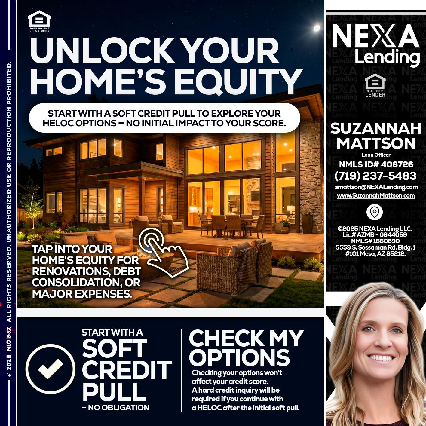 UNLOCK YOUR HOMES - Suzannah Mattson -Brokering Loan Officer