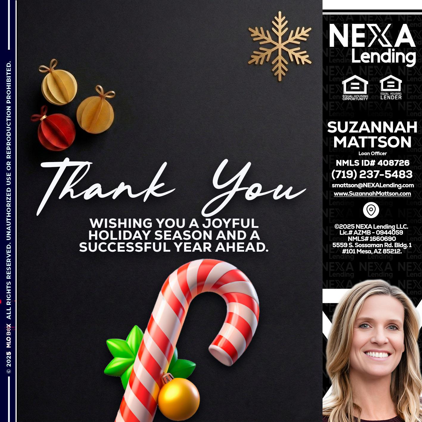 THANK YOU - Suzannah Mattson -Brokering Loan Officer
