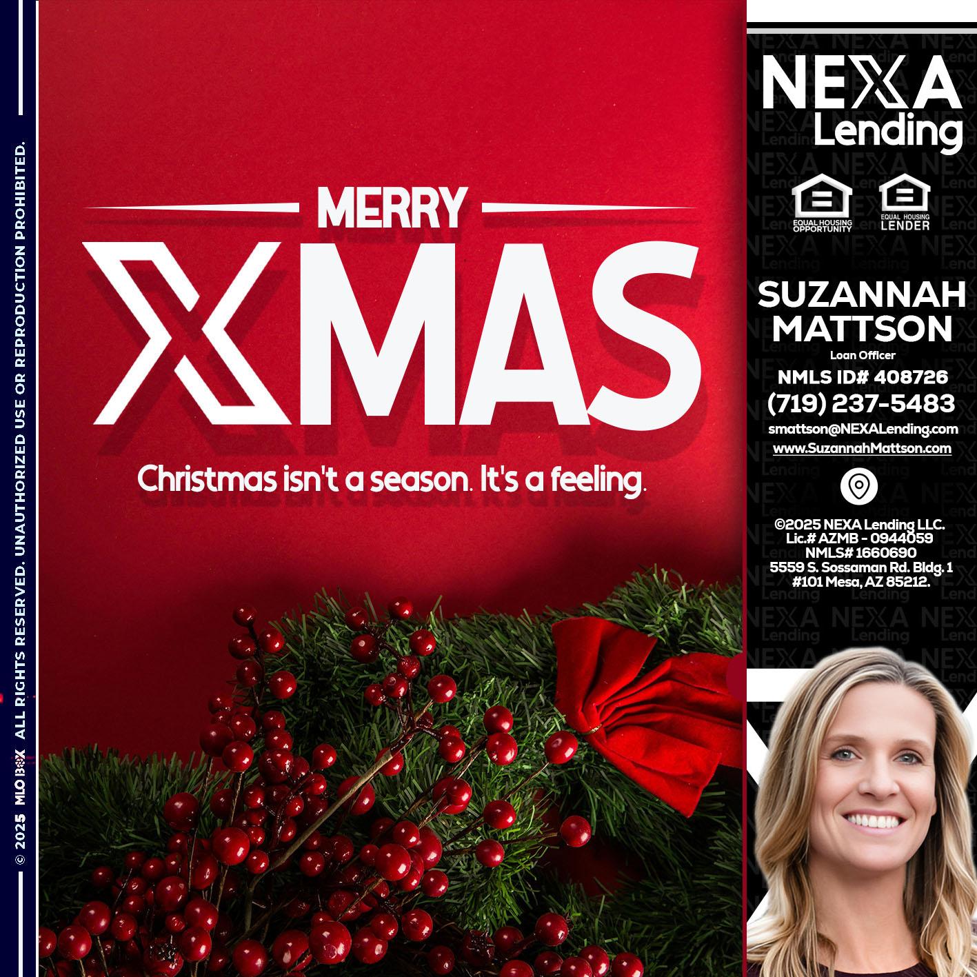 merry xmas - Suzannah Mattson -Brokering Loan Officer