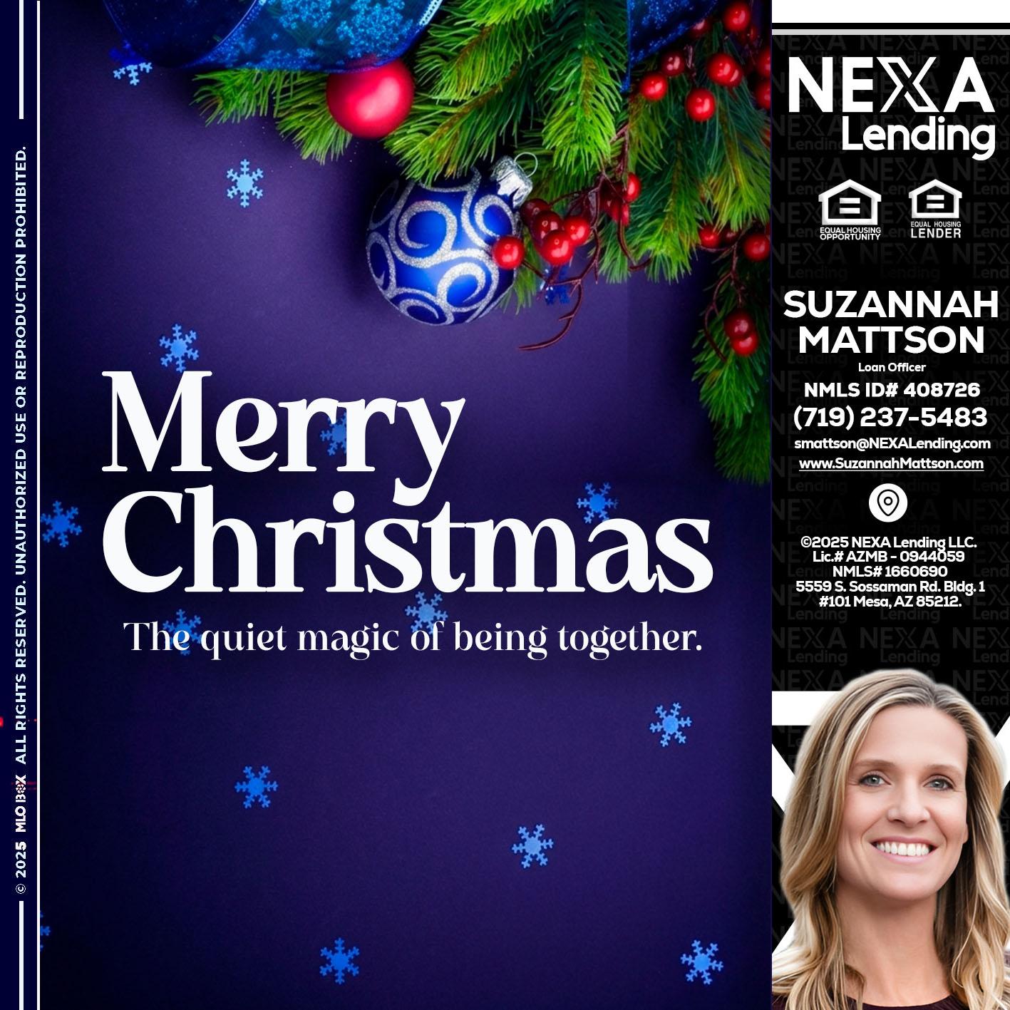 merry christmas - Suzannah Mattson -Brokering Loan Officer