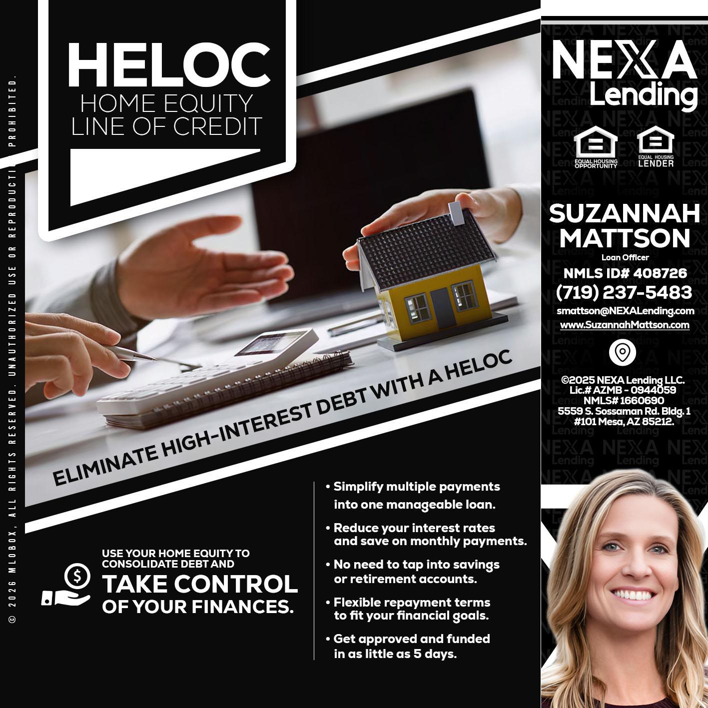 HELOC - Suzannah Mattson -Brokering Loan Officer