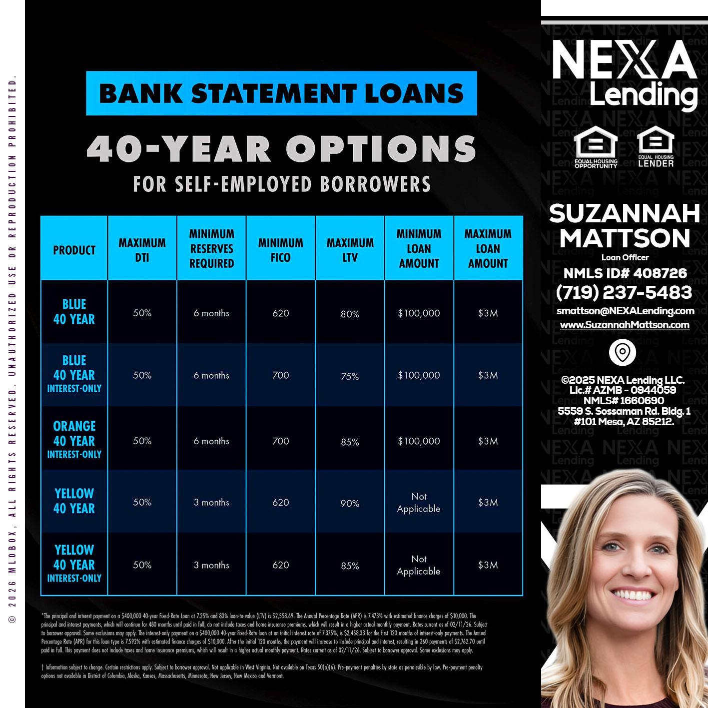 40 YR. OPTIONS - Suzannah Mattson -Brokering Loan Officer