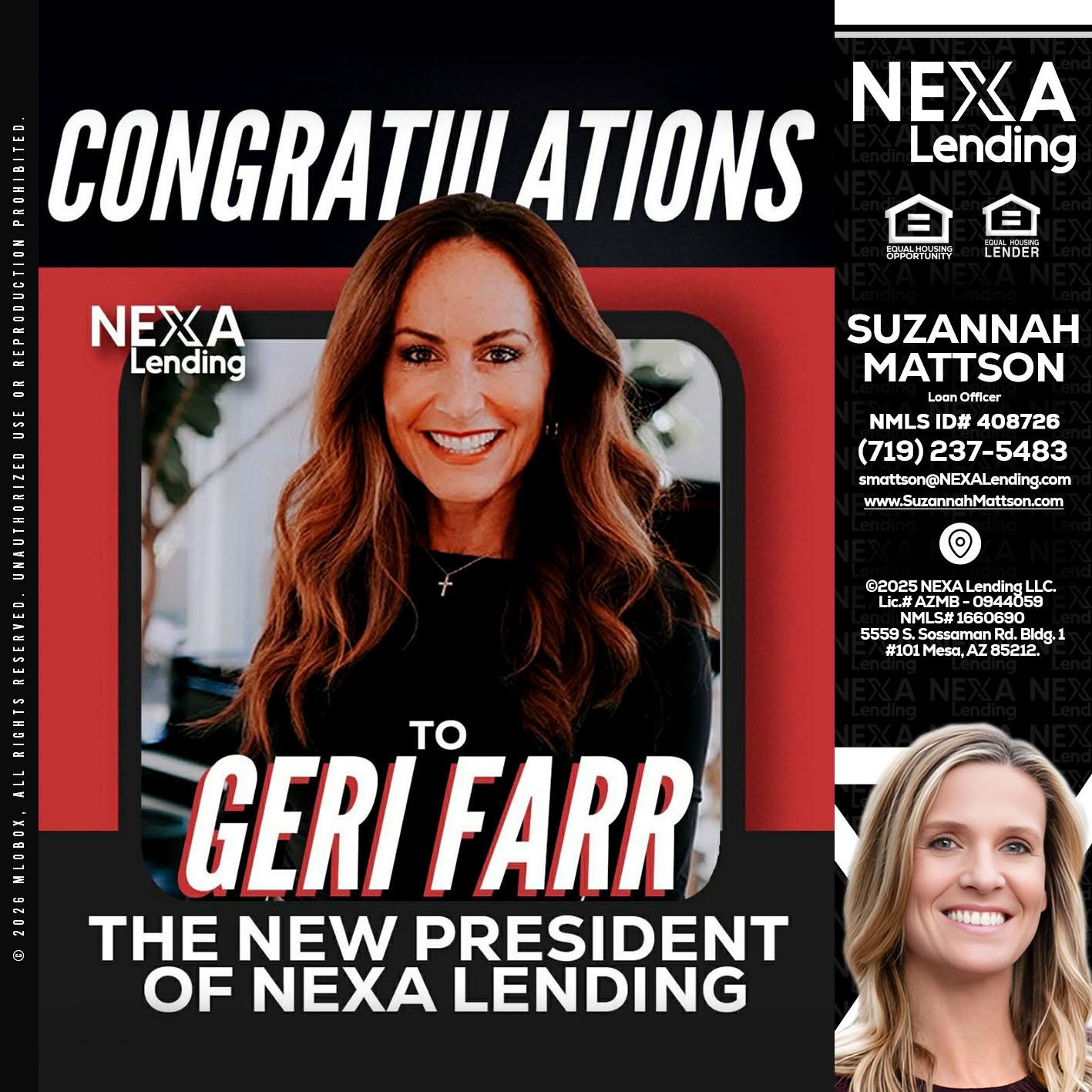 CONGRATULATIONS - Suzannah Mattson -Brokering Loan Officer