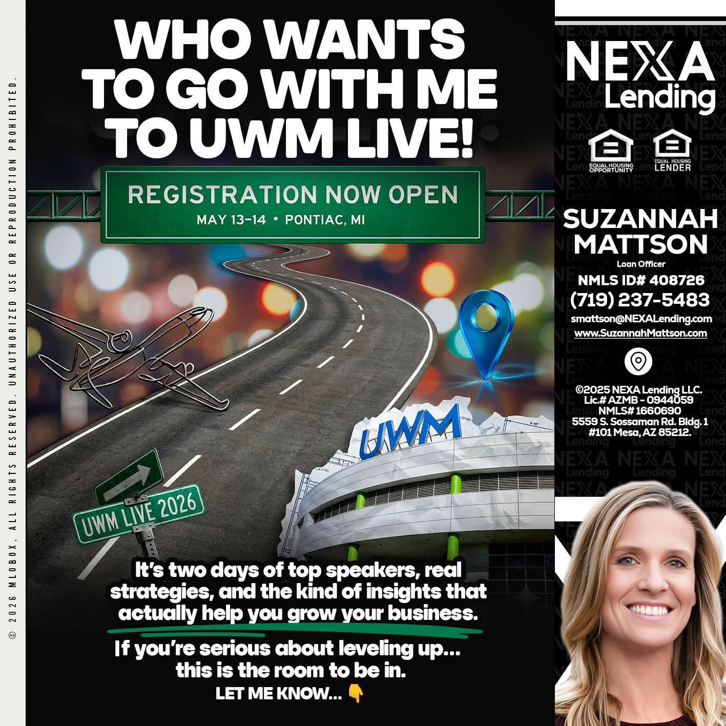 WHO WANTS - Suzannah Mattson -Brokering Loan Officer