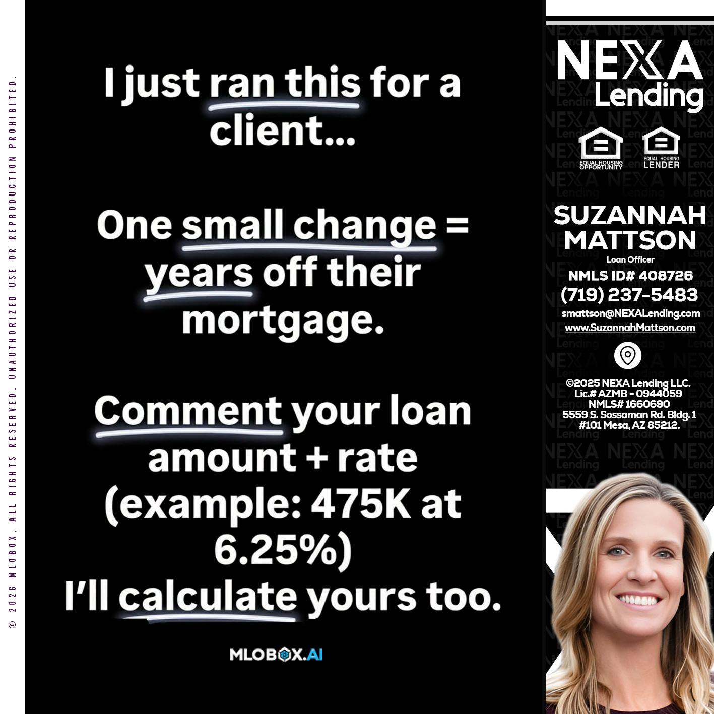 I JUST RAN - Suzannah Mattson -Brokering Loan Officer