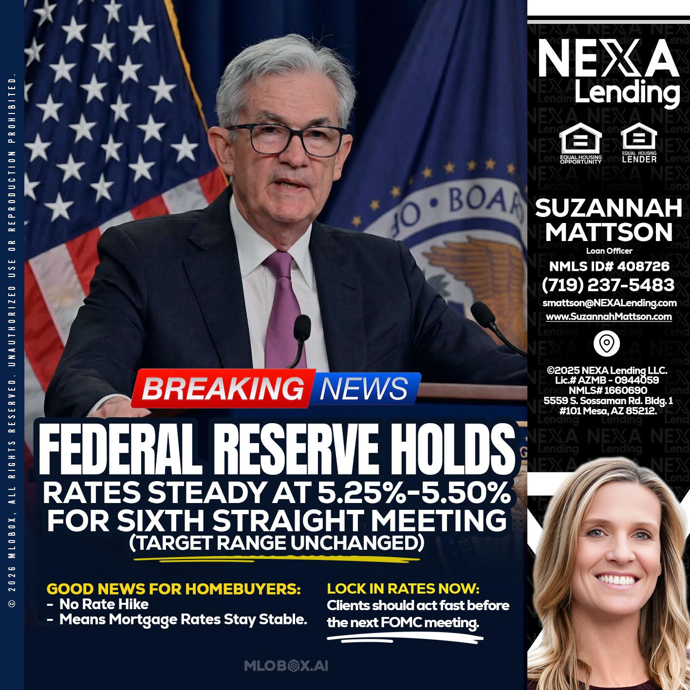 federal reserve - Suzannah Mattson -Brokering Loan Officer