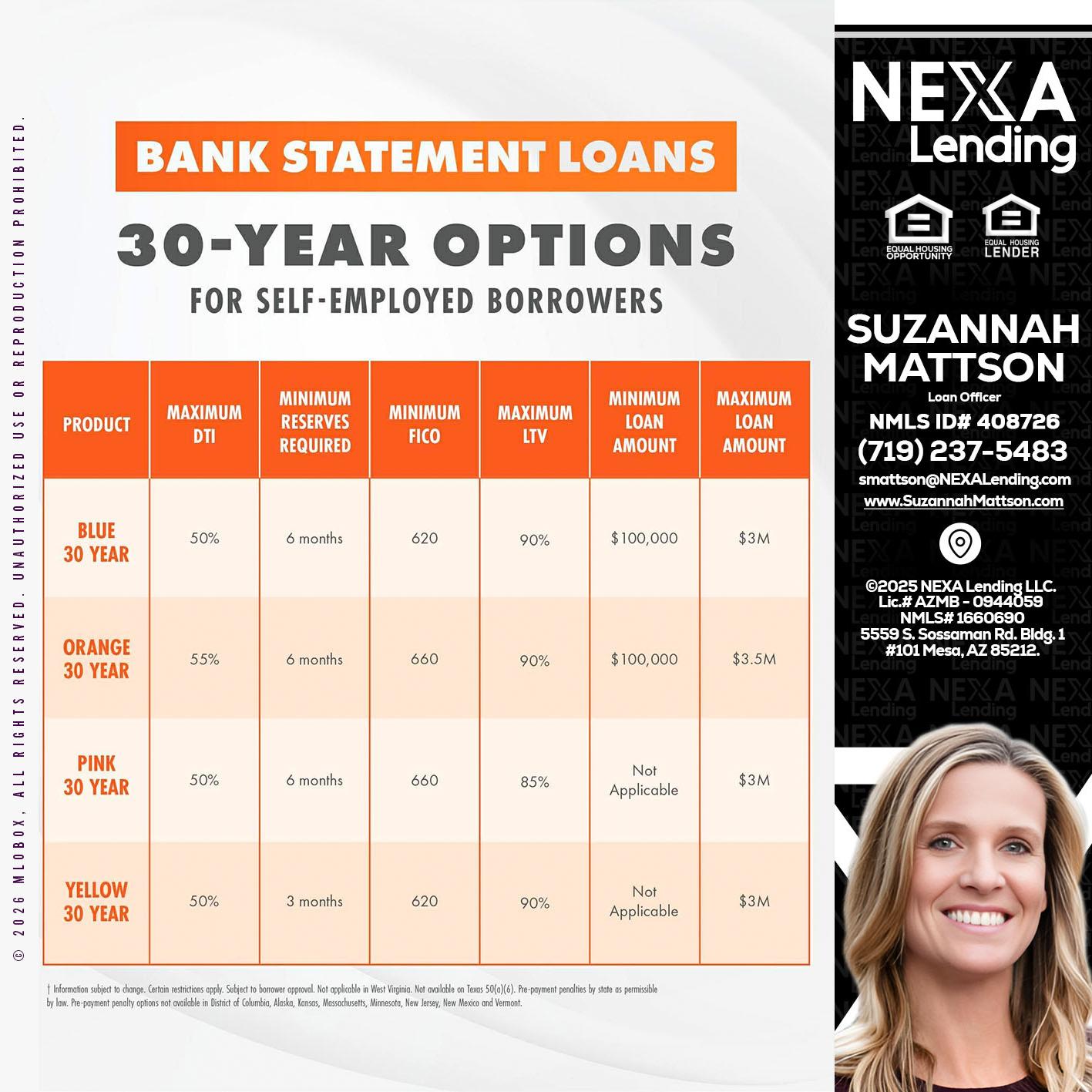 30 YEARS OPTIONS - Suzannah Mattson -Brokering Loan Officer