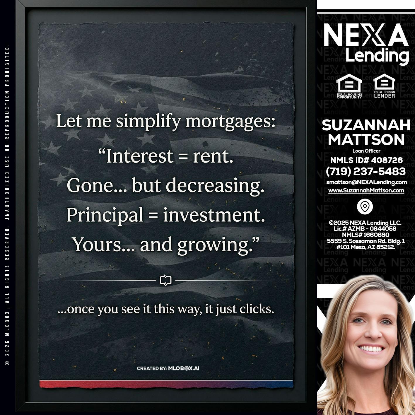 LET ME SIMPLIFY - Suzannah Mattson -Brokering Loan Officer