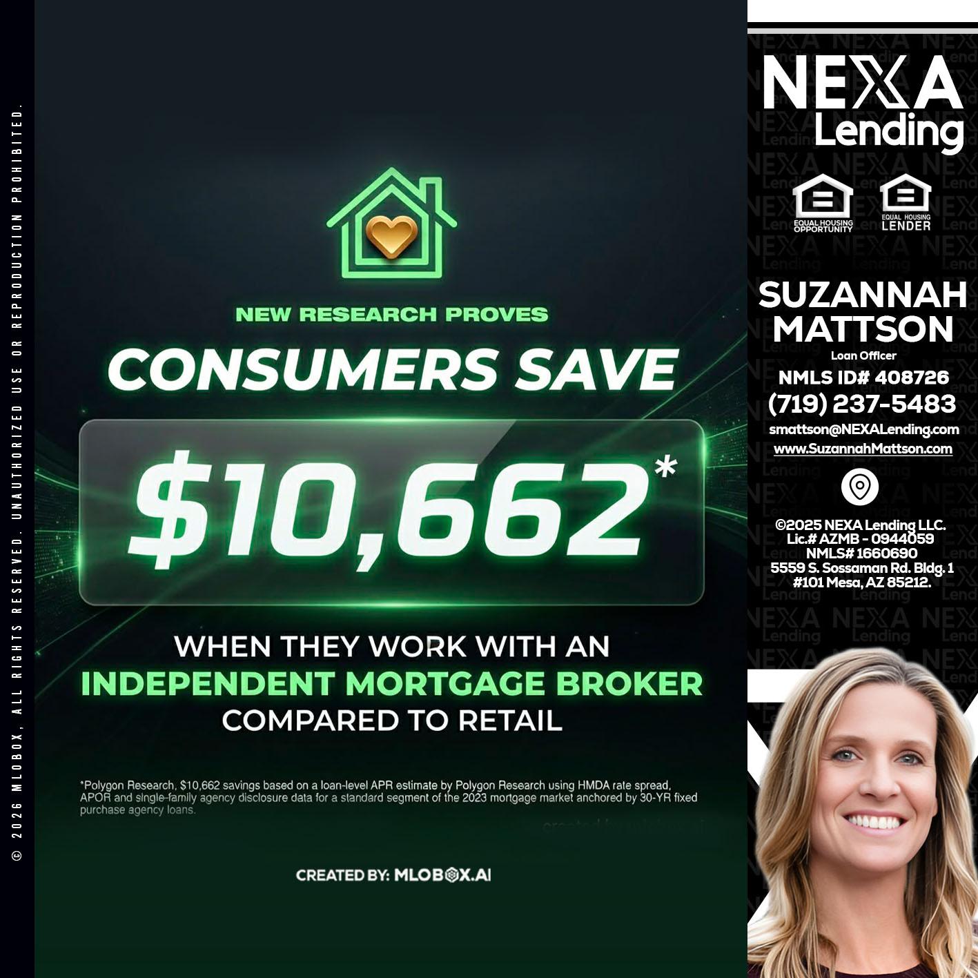 10,662 - Suzannah Mattson -Brokering Loan Officer