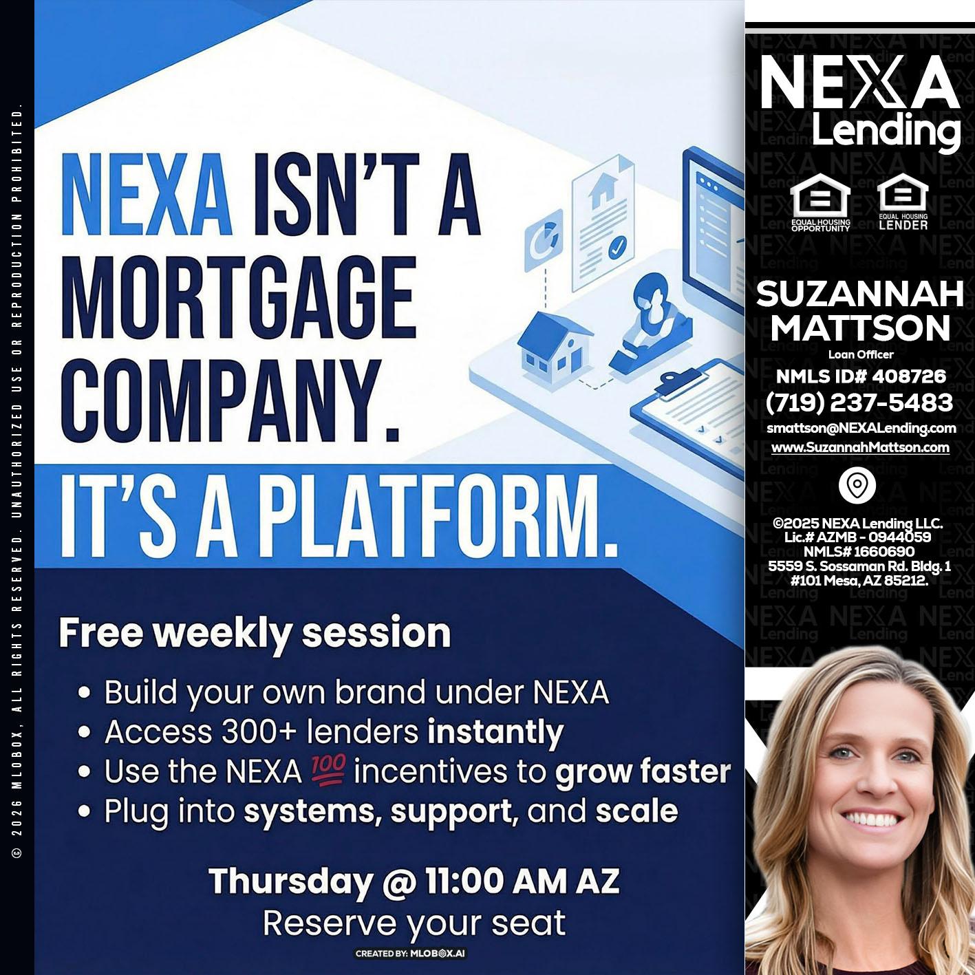 NEXA ISNT - Suzannah Mattson -Brokering Loan Officer