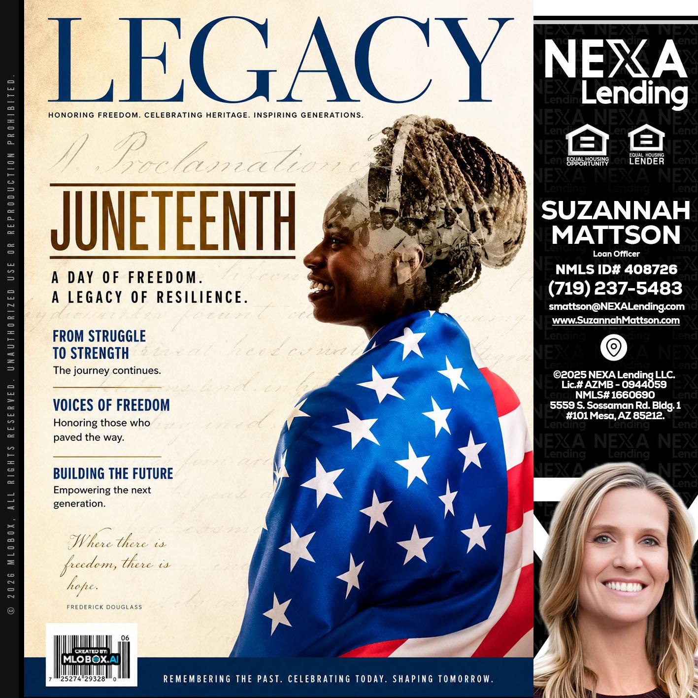 LEGACY - Suzannah Mattson -Brokering Loan Officer