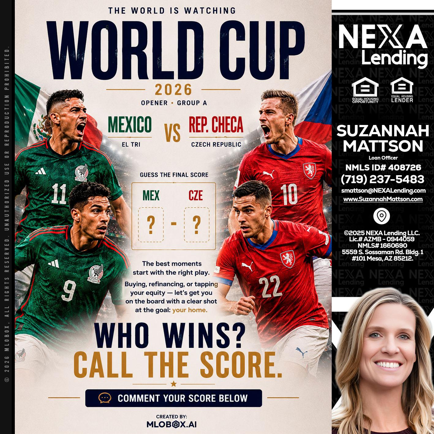 WORLD CUP 2026 - Suzannah Mattson -Brokering Loan Officer