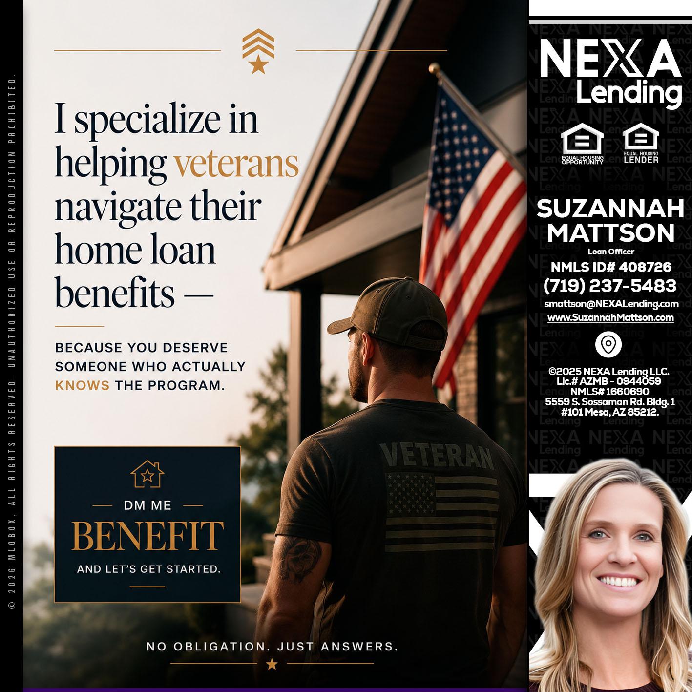 I SPECIALIZE - Suzannah Mattson -Brokering Loan Officer