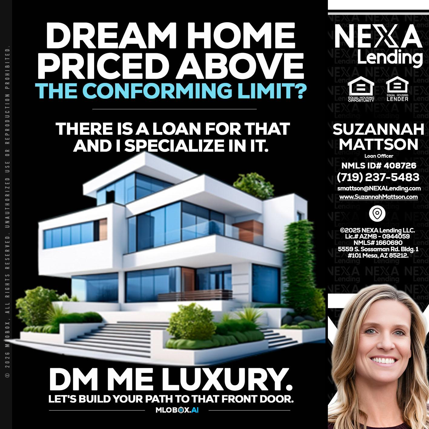 DREAM HOME - Suzannah Mattson -Brokering Loan Officer