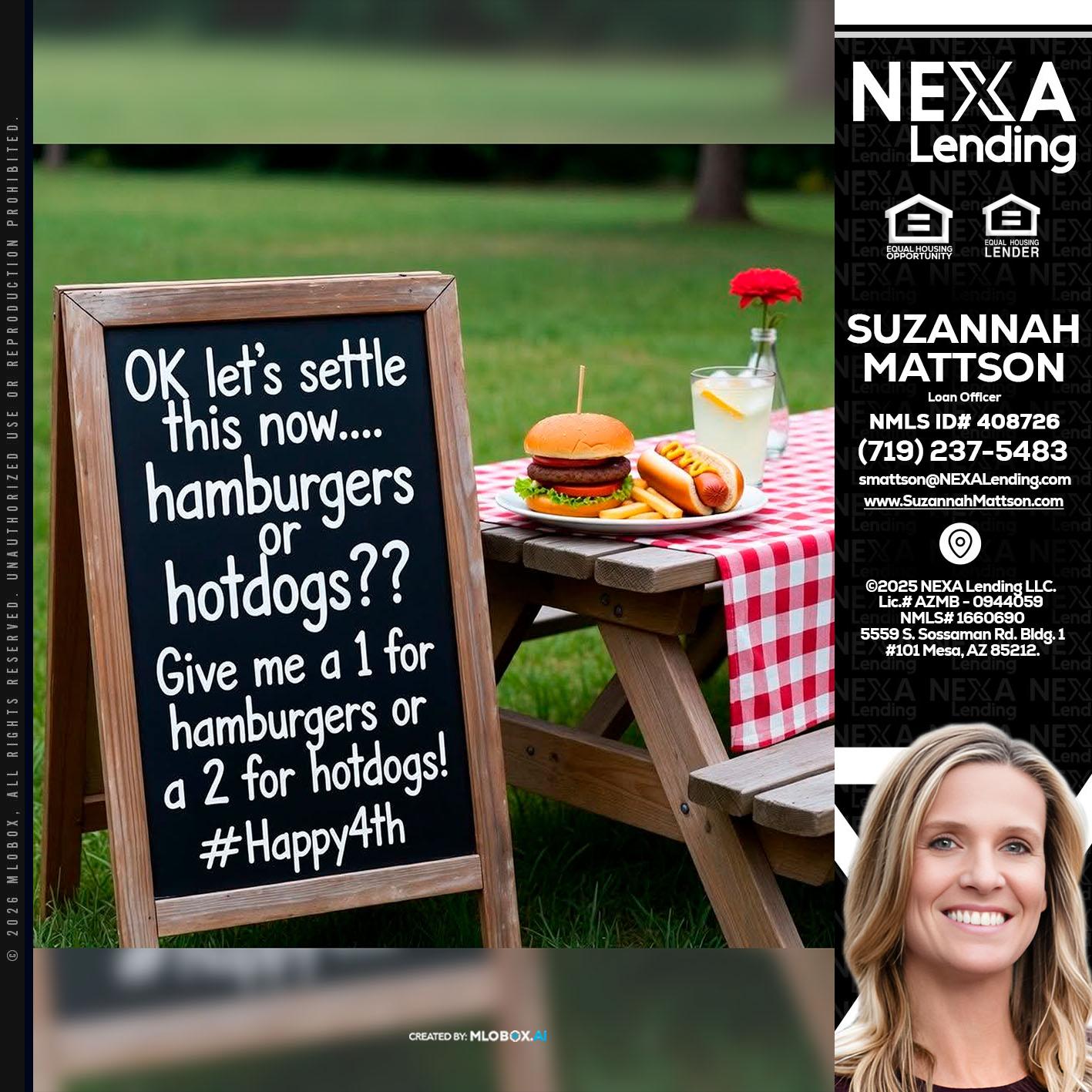 let settle this - Suzannah Mattson -Brokering Loan Officer